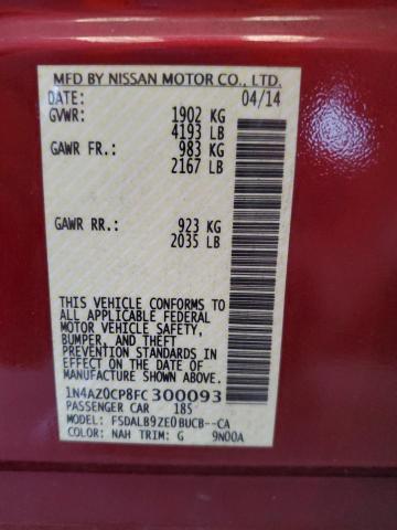 2015 NISSAN LEAF S 1N4AZ0CP8FC300093