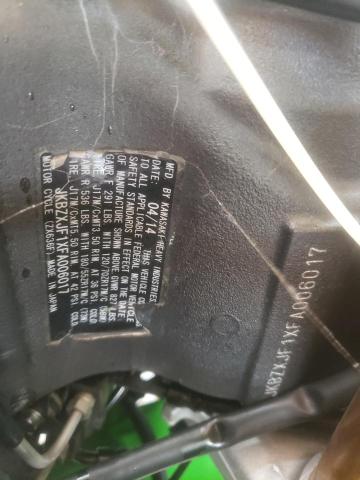 2015 KAWASAKI ZX636 F JKBZXJF1XFA006017