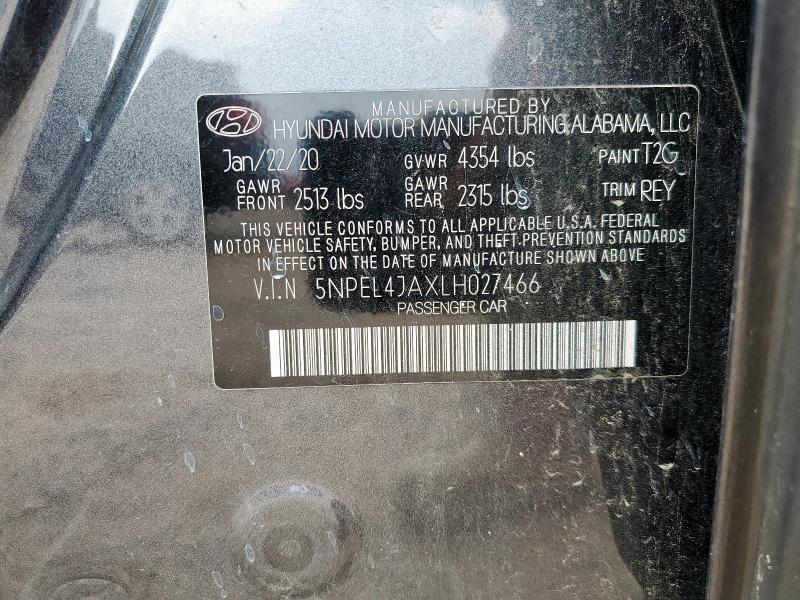 2020 HYUNDAI SONATA SEL 5NPEL4JAXLH027466