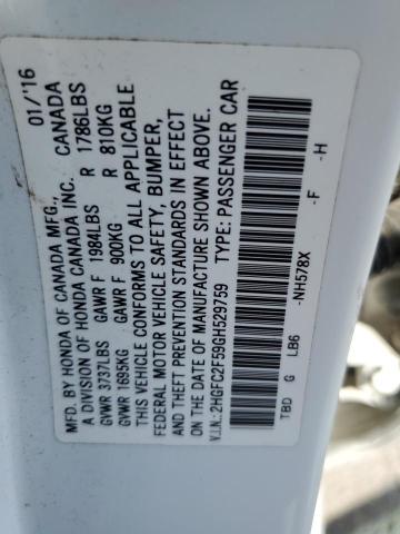 2016 HONDA CIVIC LX 2HGFC2F59GH529759