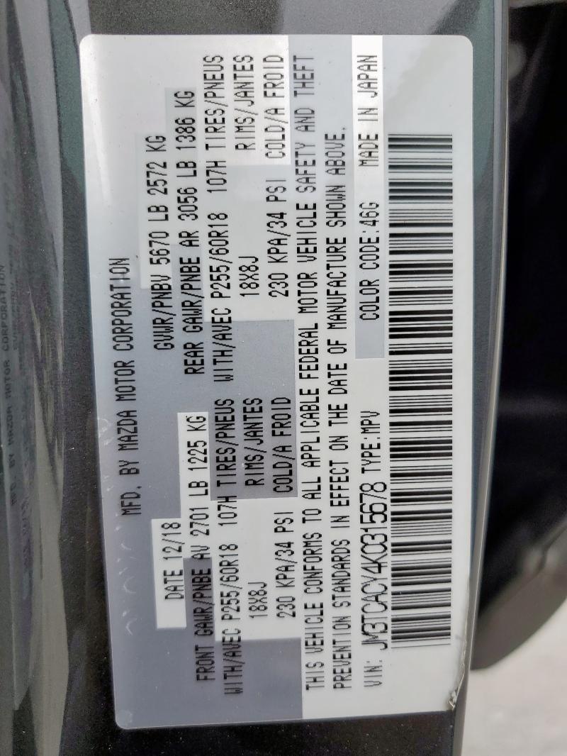 2019 MAZDA CX-9 TOURI JM3TCACY4K0315678