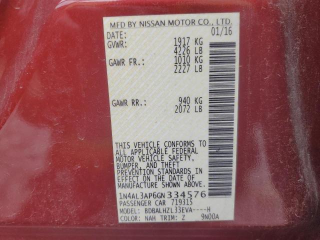 2016 NISSAN ALTIMA 2.5 - 1N4AL3AP6GN334576