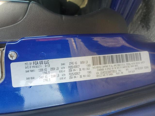 2019 DODGE GRAND CARA 2C4RDGEG9KR739516