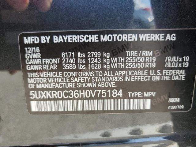 2017 BMW X5 XDRIVE3 - 5UXKR0C36H0V75184