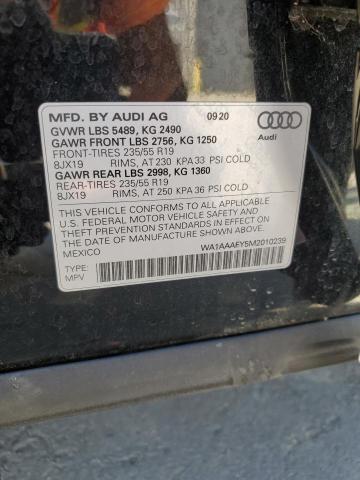 2021 AUDI Q5 PREMIUM WA1AAAFY5M2010239