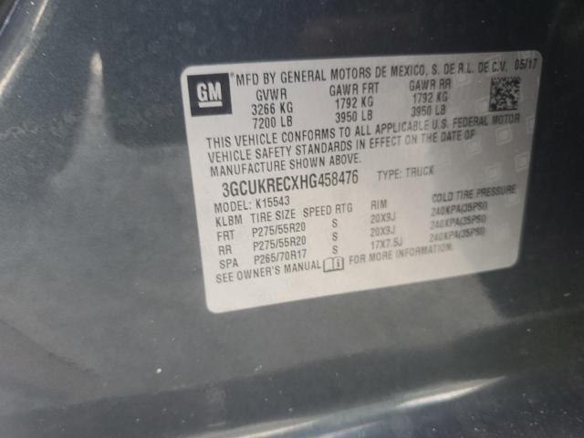 2017 CHEVROLET SILVERADO - 3GCUKRECXHG458476