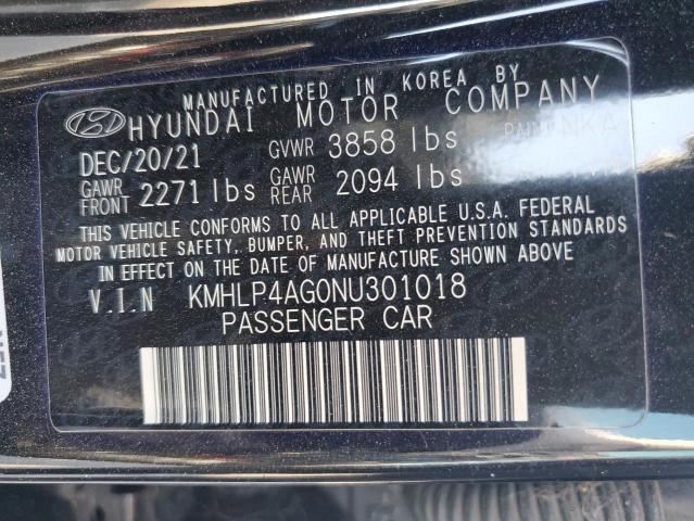 2022 HYUNDAI ELANTRA LI - KMHLP4AG0NU301018