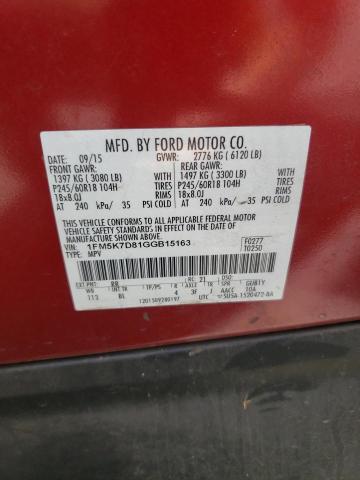 2016 FORD EXPLORER X - 1FM5K7D81GGB15163