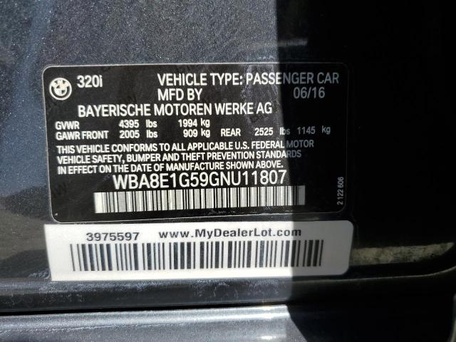 2016 BMW 320 I - WBA8E1G59GNU11807