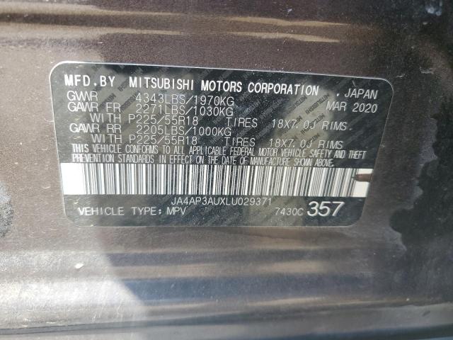 2020 MITSUBISHI OUTLANDER - JA4AP3AUXLU029371