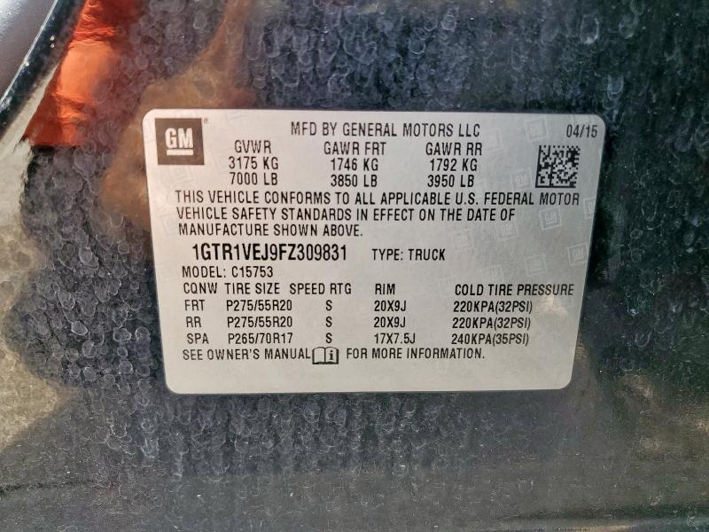 2015 GMC 1/2 TON PI 1GTR1VEJ9FZ309831