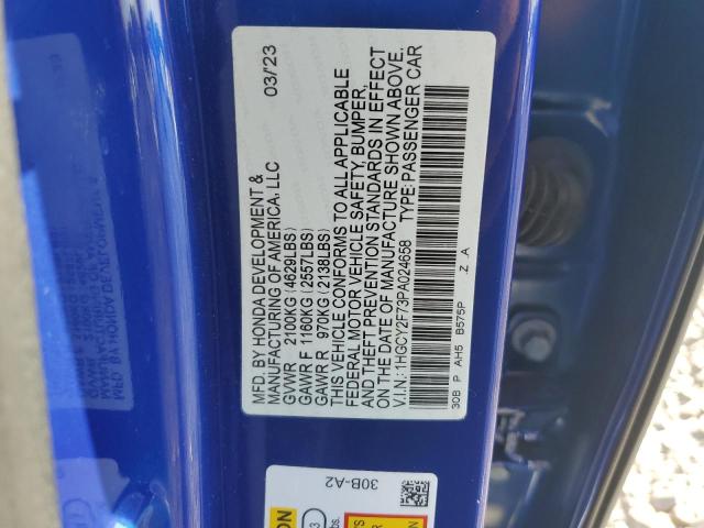 2023 HONDA ACCORD HYB 1HGCY2F73PA024658