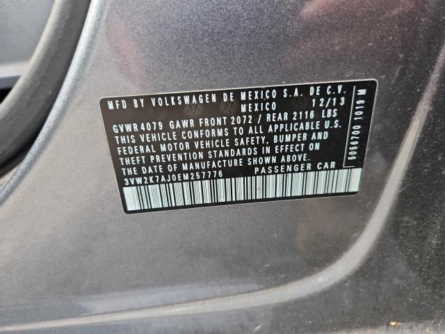 2014 VOLKSWAGEN JETTA BASE - 3VW2K7AJ0EM257776