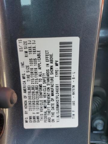 2015 HONDA CR-V LX 5J6RM4H37FL048081