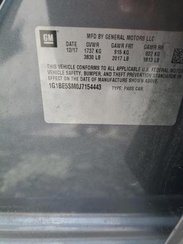 2018 CHEVROLET CRUZE LT 1G1BE5SM0J7154443