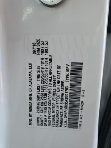 2019 HONDA ODYSSEY EL 5FNRL6H95KB041703