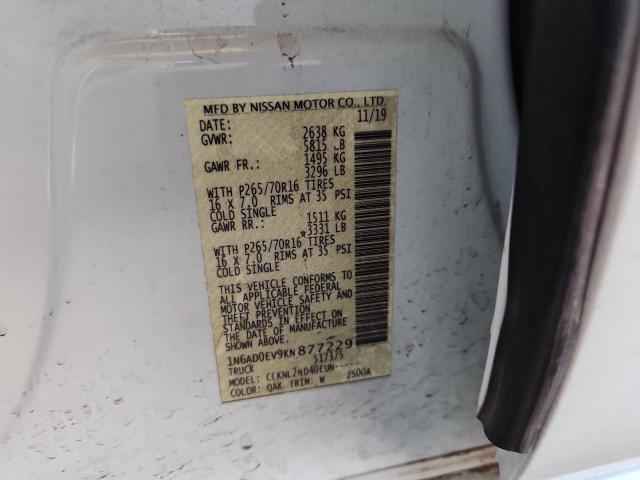 2019 NISSAN FRONTIER S 1N6AD0EV9KN877229