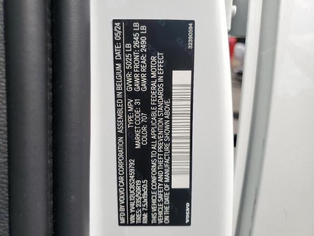 2025 VOLVO XC40 PLUS YV4L12UC8S2459792