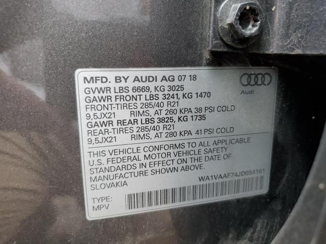 2018 AUDI Q7 PRESTIG WA1VAAF74JD054161