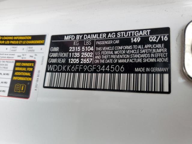 WDDKK6FF9GF344506 Mercedes-Benz E 400