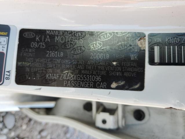 KNAFZ4A8XG5531096 KIA FORTE EX