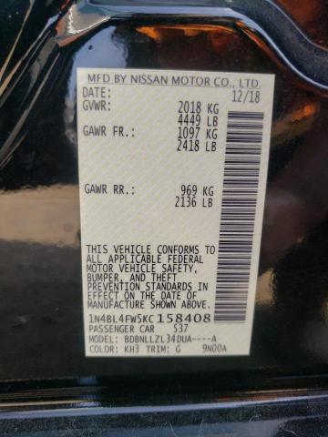 1N4BL4FW5KC158408 Nissan Altima Platinum