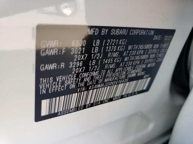 2022 SUBARU ASCENT ONY 4S4WMAJDXN3416435