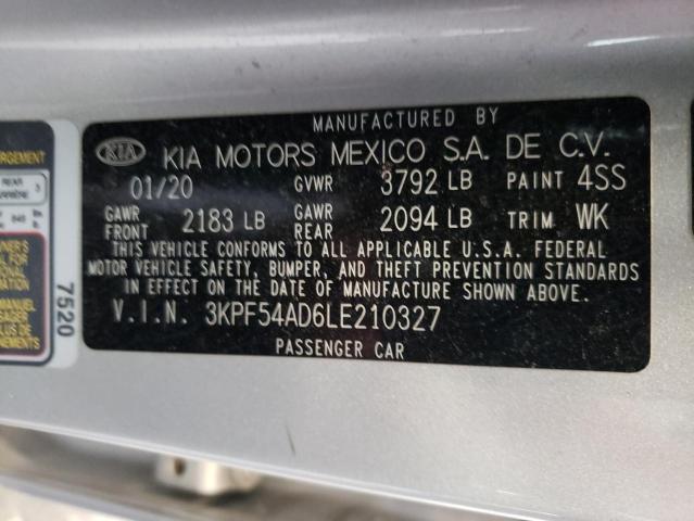 3KPF54AD6LE210327 Kia Forte EX 12