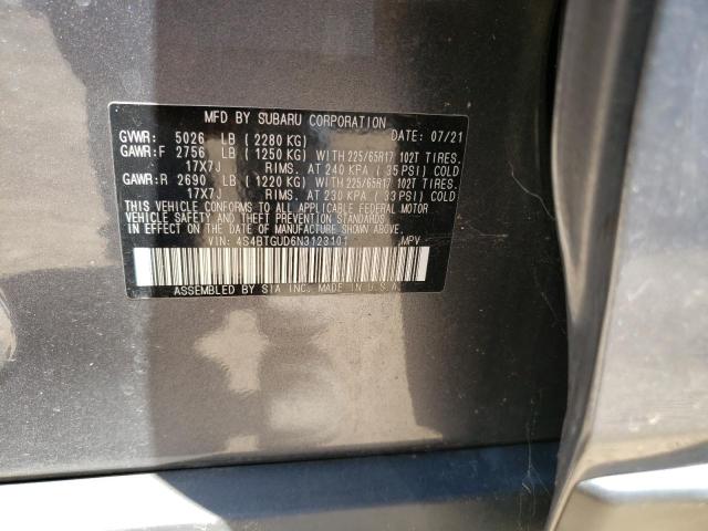 2022 SUBARU OUTBACK WI 4S4BTGUD6N3123101