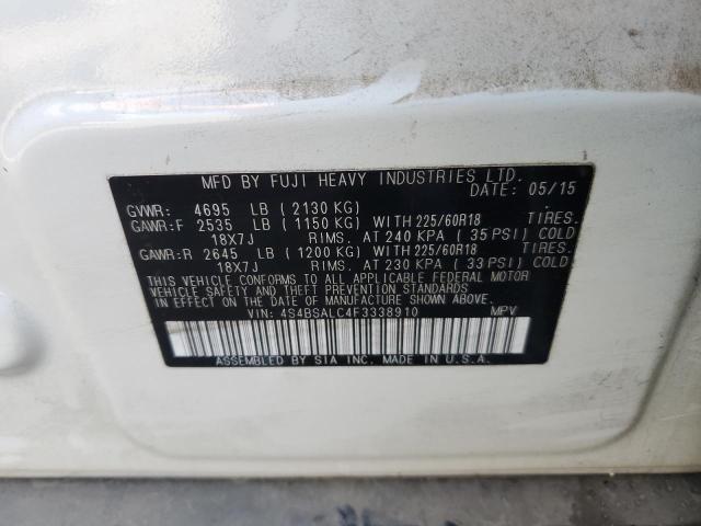 4S4BSALC4F3338910 Subaru Outback 2.5i Limited