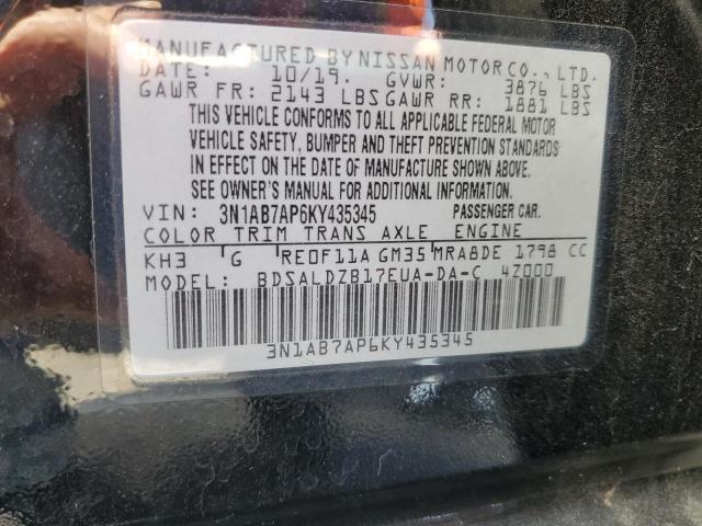 3N1AB7AP6KY435345 Nissan SENTRA S