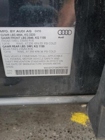 2016 AUDI Q3 WA1EFCFS8GR021693