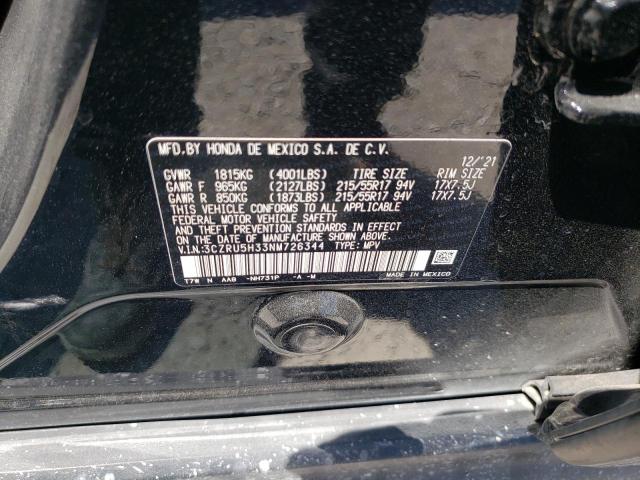 2022 HONDA HR-V 3CZRU5H33NM726344