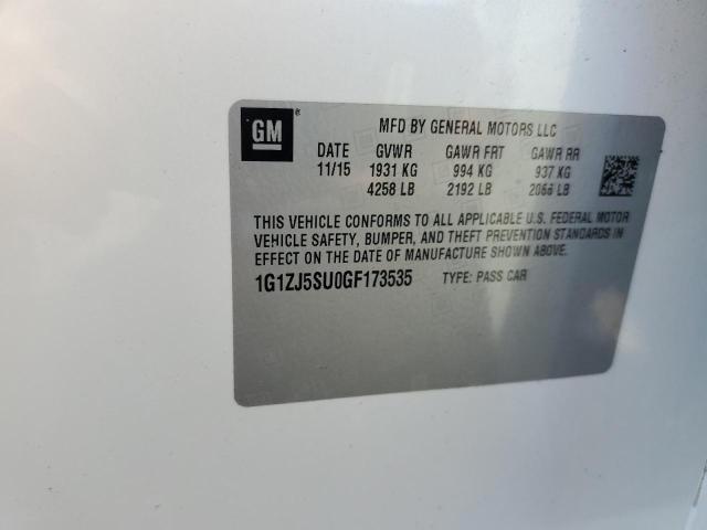 2016 CHEVROLET MALIBU HYB - 1G1ZJ5SU0GF173535