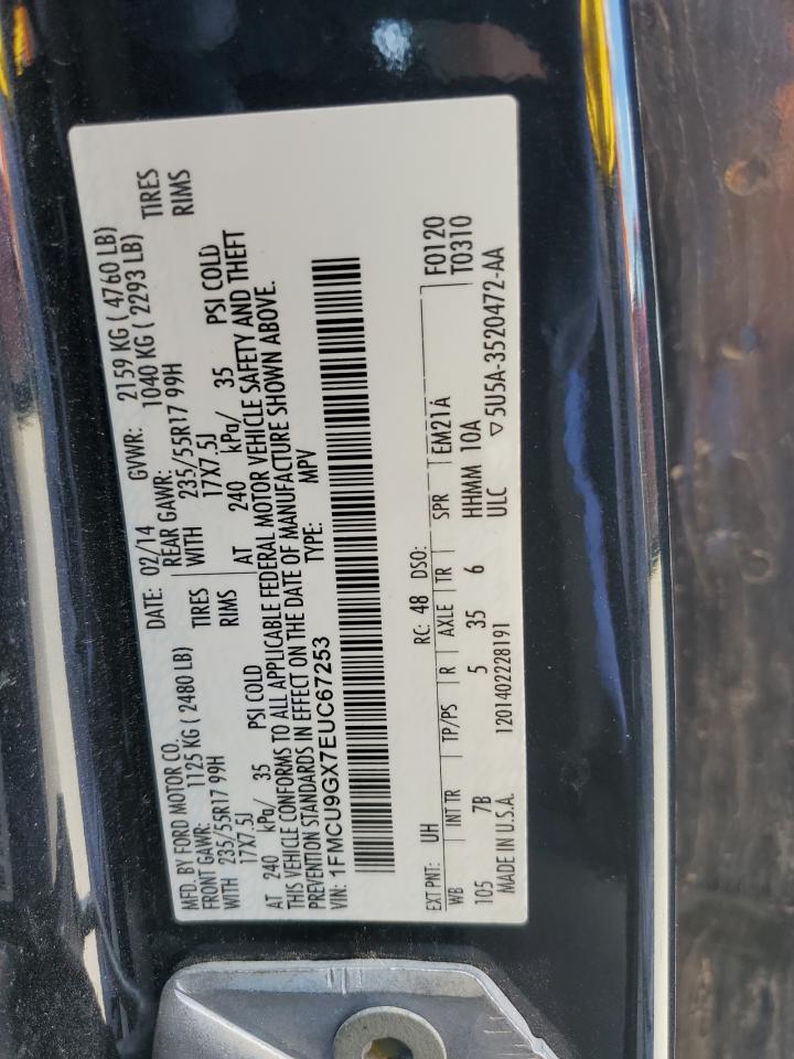 1FMCU9GX7EUC67253 2014 Ford Escape Se 1FMCU9GX7EUC67253 2014 Ford Escape Se