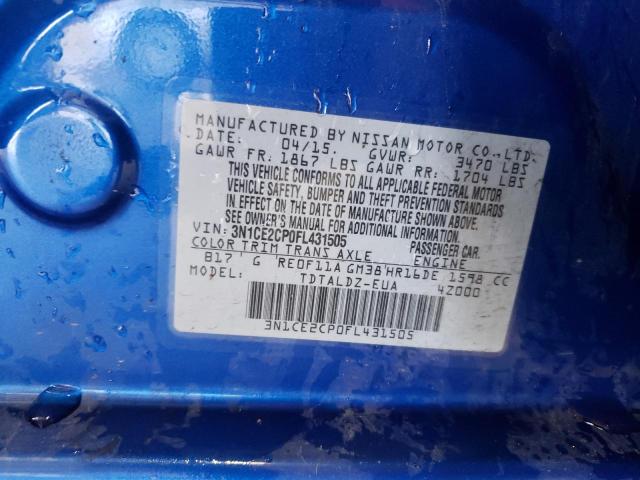 2015 NISSAN VERSA NOTE 3N1CE2CP0FL431505