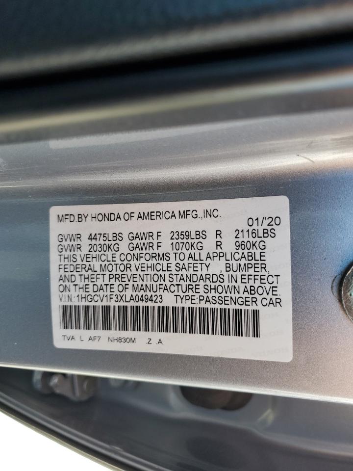 1HGCV1F3XLA049423 HONDA ACCORD 2020