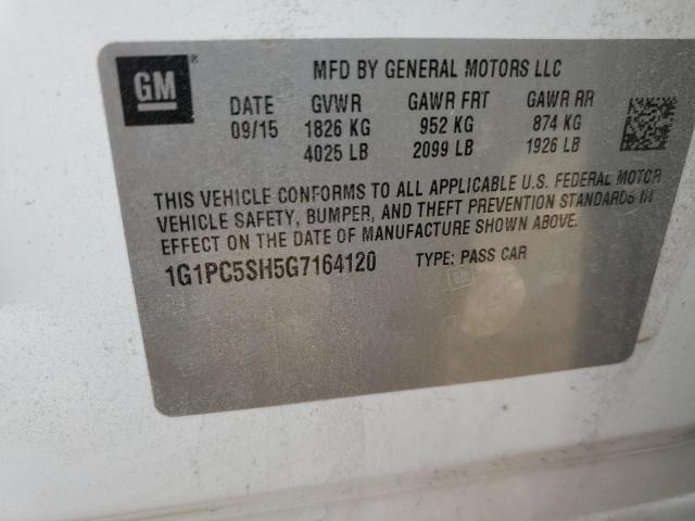 2016 CHEVROLET CRUZ 1G1PC5SH5G7164120