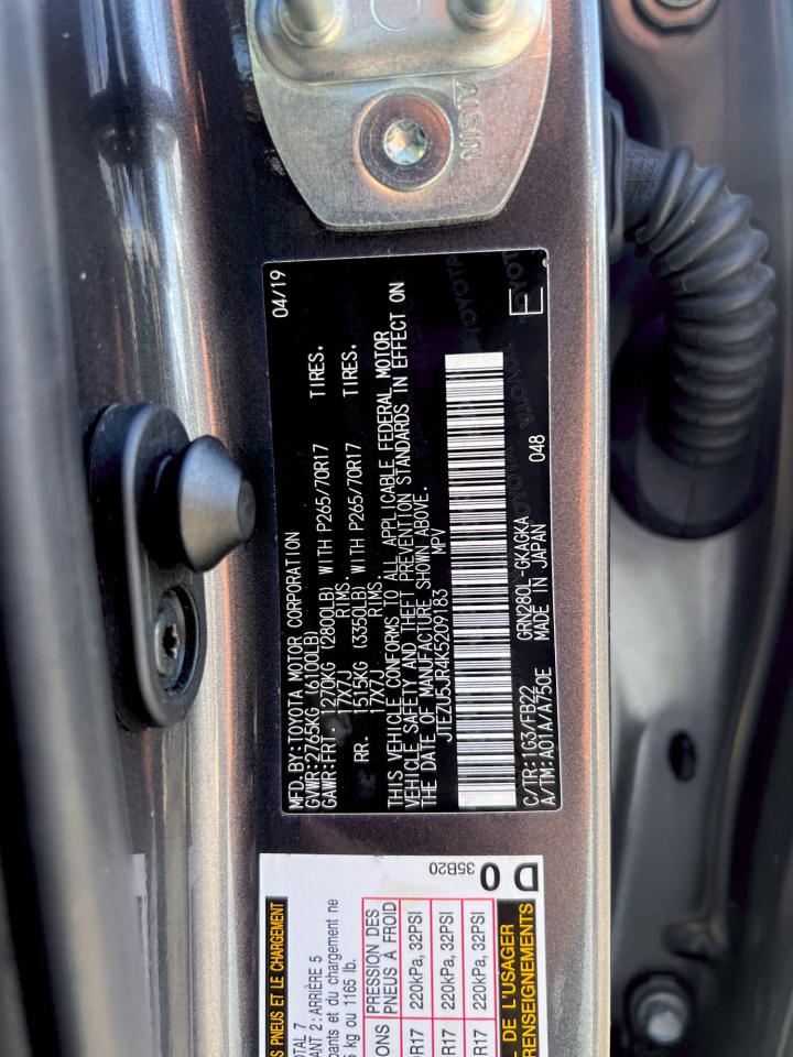 JTEZU5JR4K5209183 TOYOTA 4RUNNER 2019