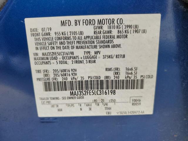 MAJ3S2FE5LC316198 Ford ECOSPORT S