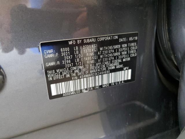 4S4WMARD3K3484690 Subaru Ascent TOU 10