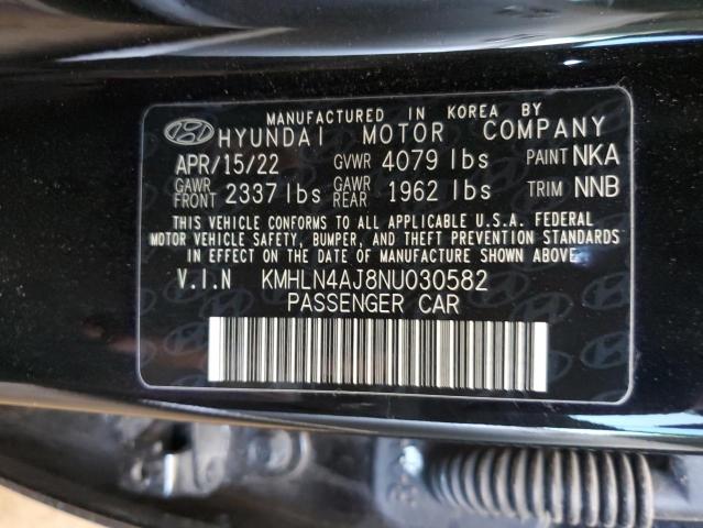 KMHLN4AJ8NU030582 Hyundai Elantra LI 12