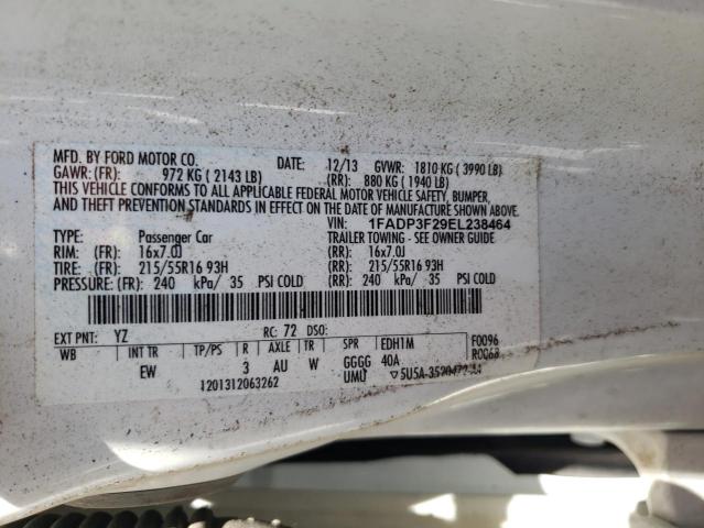 1FADP3F29EL238464 Ford FOCUS SE