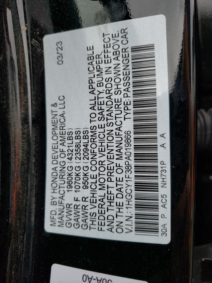 1HGCY1F38PA019866 2023 Honda Accord Ex