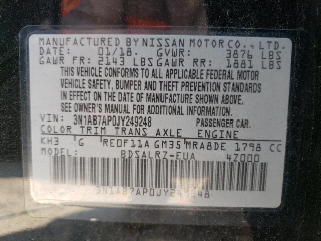 2018 NISSAN SENTRA S - 3N1AB7AP0JY249248