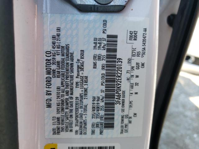 3FA6P0K92ER220139 Ford Fusion Titanium