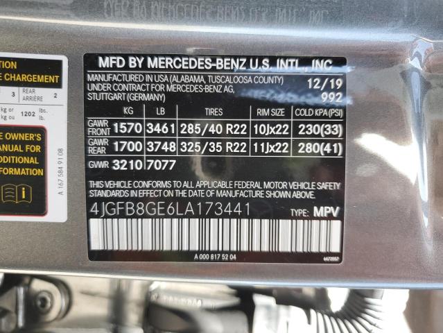 4JGFB8GE6LA173441 2020 MERCEDES-BENZ GLE-CLASS, photo no. 12