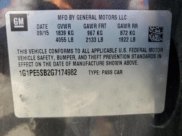 1G1PE5SB2G7174982 Chevrolet Cruze Limited Lt