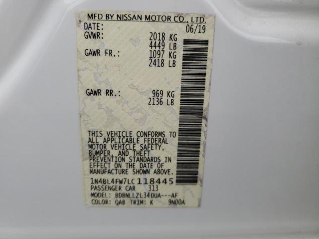 1N4BL4FW7LC118445 Nissan Altima Platinum