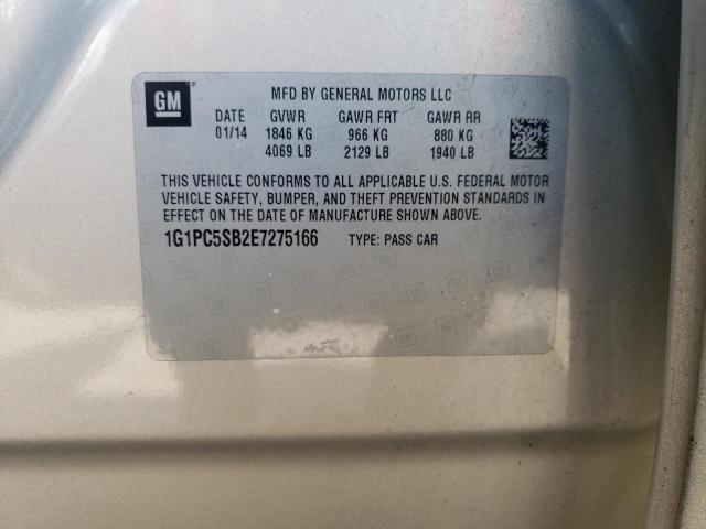 1G1PC5SB2E7275166 Chevrolet CRUZE LT